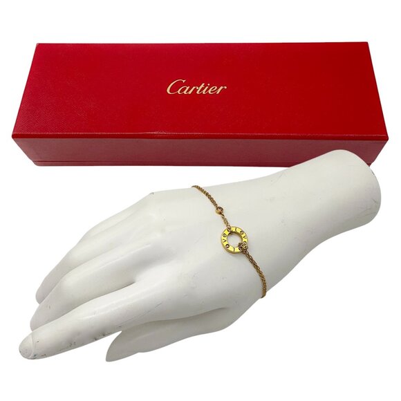 Cartier 18K Gold and Diamond Year 2013 Love Pendant Flexible Souple PM Bracelet - Picture 1 of 16